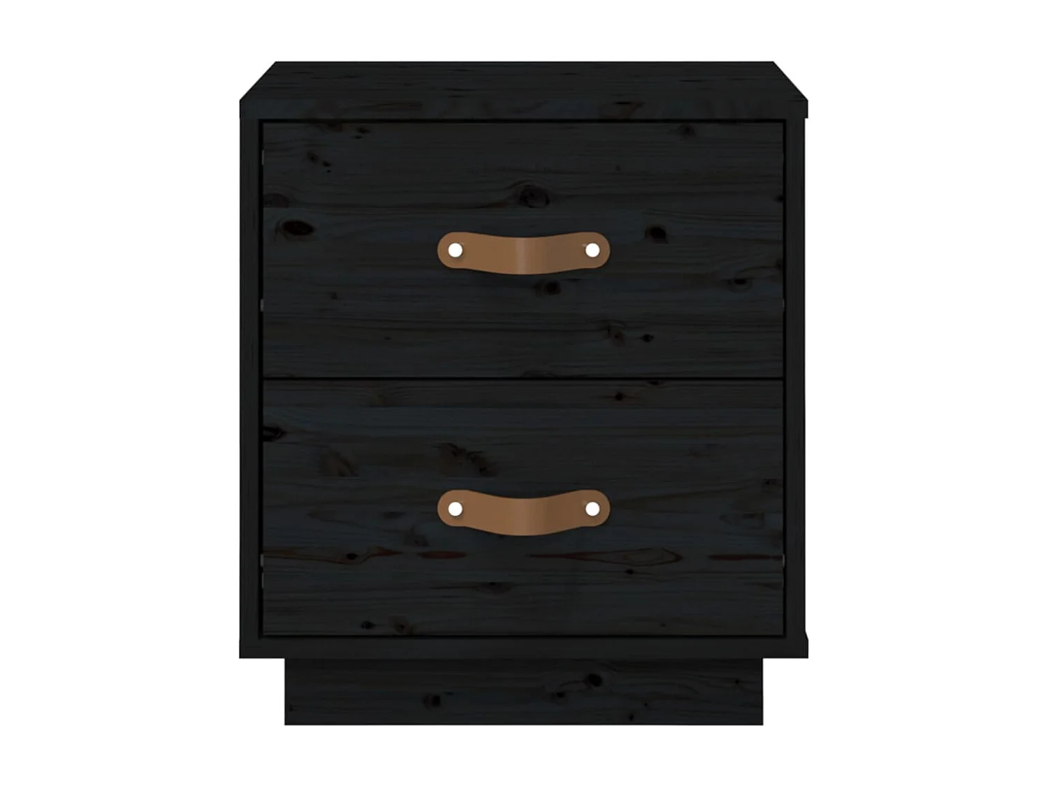 Mesitas de noche | Mesilla de noche 2 uds madera maciza de pino negro 40x34x45 cm