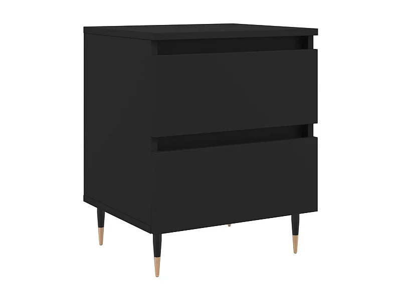 Mesita de noche | Mesilla de noche madera de ingeniería negro 40x35x50 cm