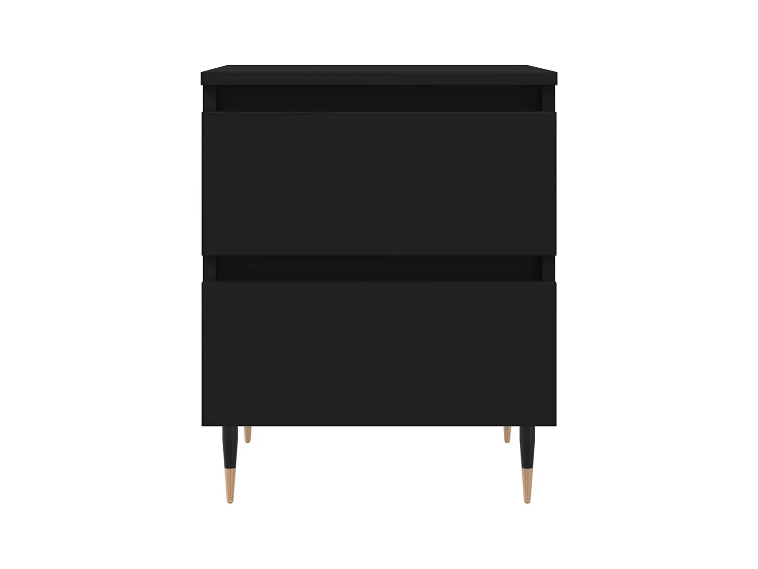 Mesita de noche | Mesilla de noche madera de ingeniería negro 40x35x50 cm