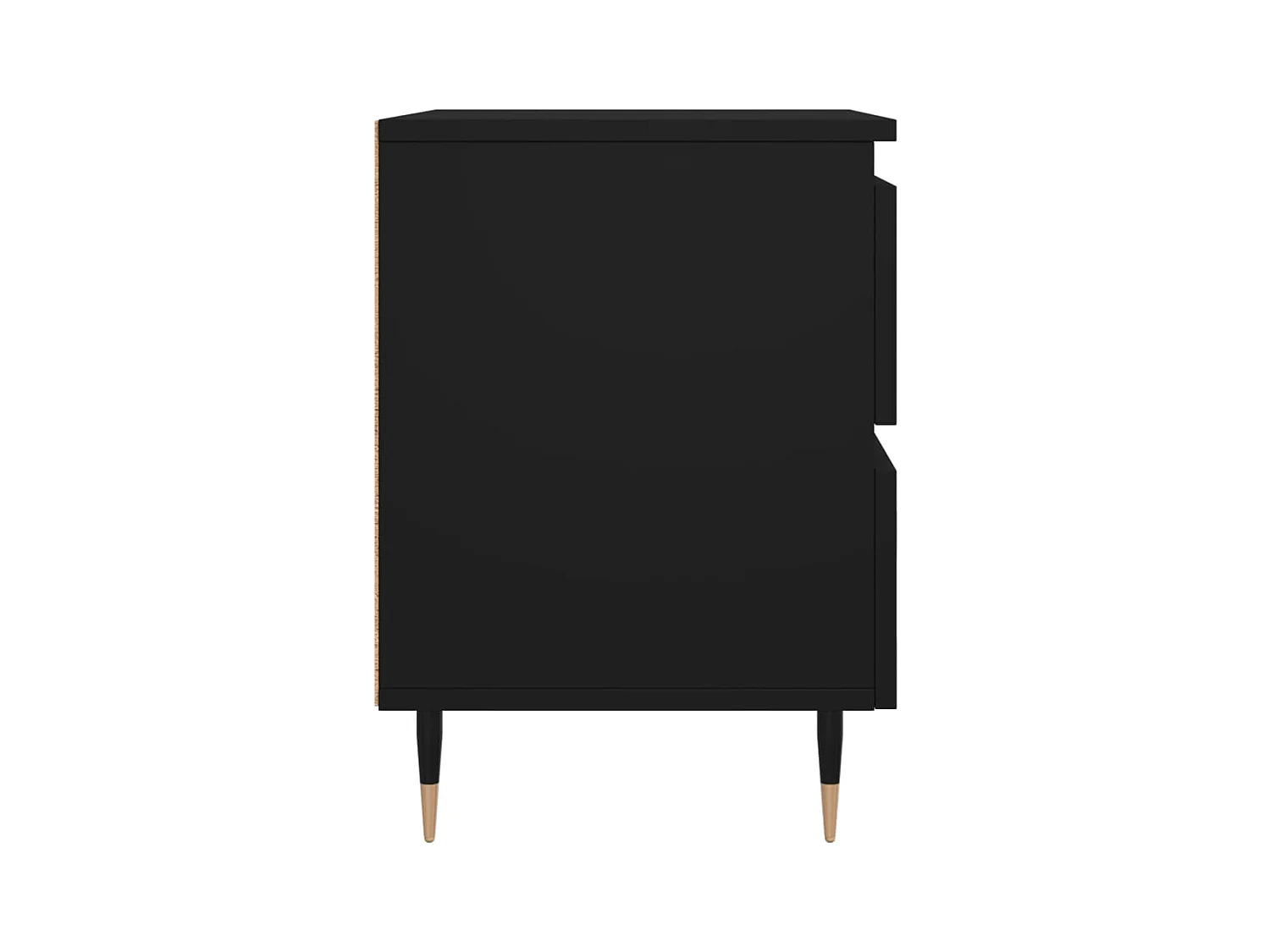 Mesita de noche | Mesilla de noche madera de ingeniería negro 40x35x50 cm