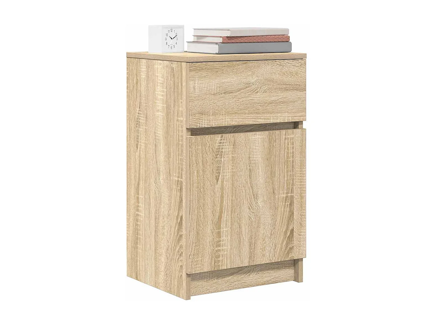 Nachttisch 2er Set-Beistelltisch-Nachttischkommode Sonoma-Eiche 39x35x65 cm Holzwerkstoff SHL2872