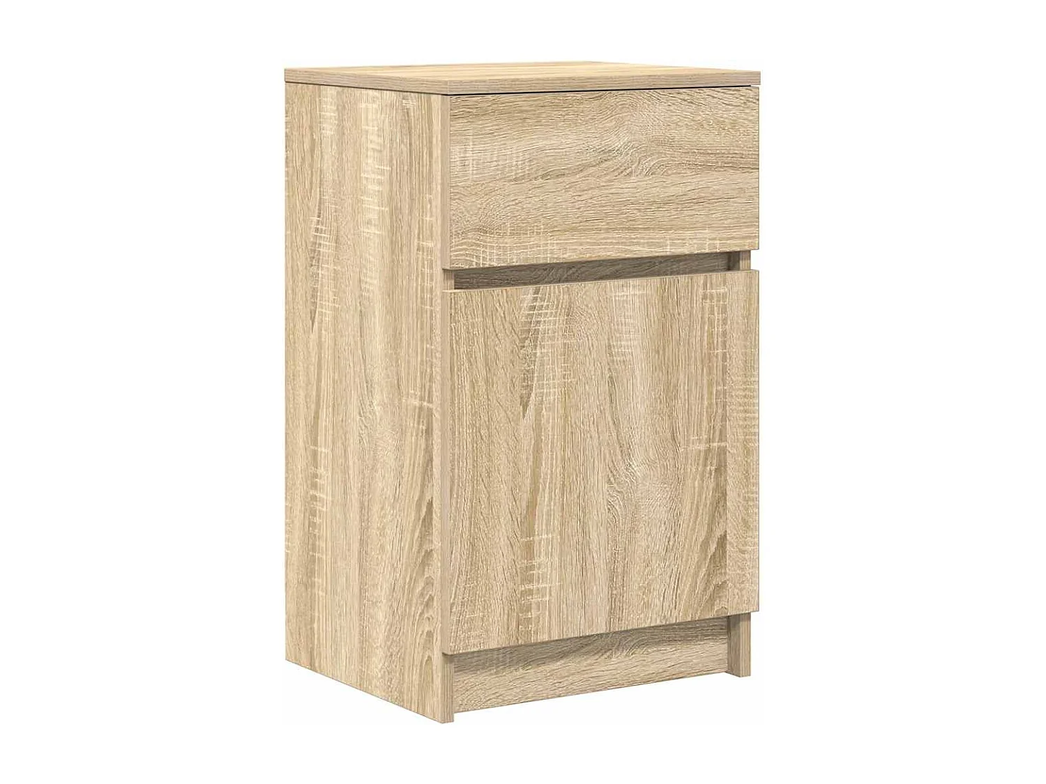 Nachttisch 2er Set-Beistelltisch-Nachttischkommode Sonoma-Eiche 39x35x65 cm Holzwerkstoff SHL2872