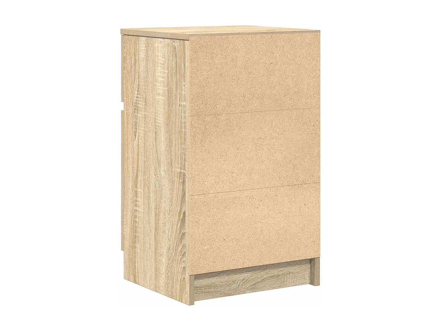 Nachttisch 2er Set-Beistelltisch-Nachttischkommode Sonoma-Eiche 39x35x65 cm Holzwerkstoff SHL2872