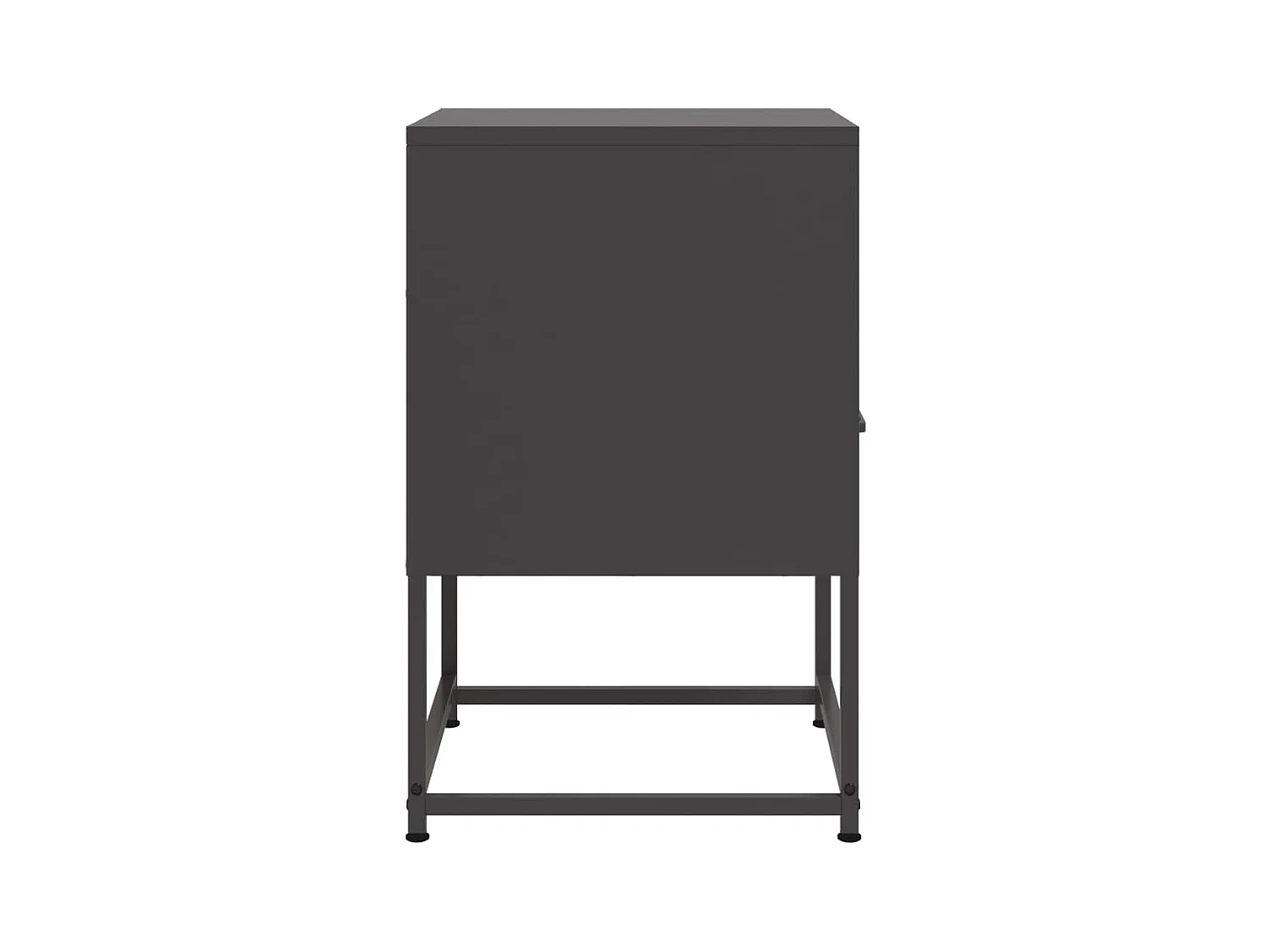 Mesitas de noche | Mesilla de noche 2 uds acero negra 36x39x60,5 cm