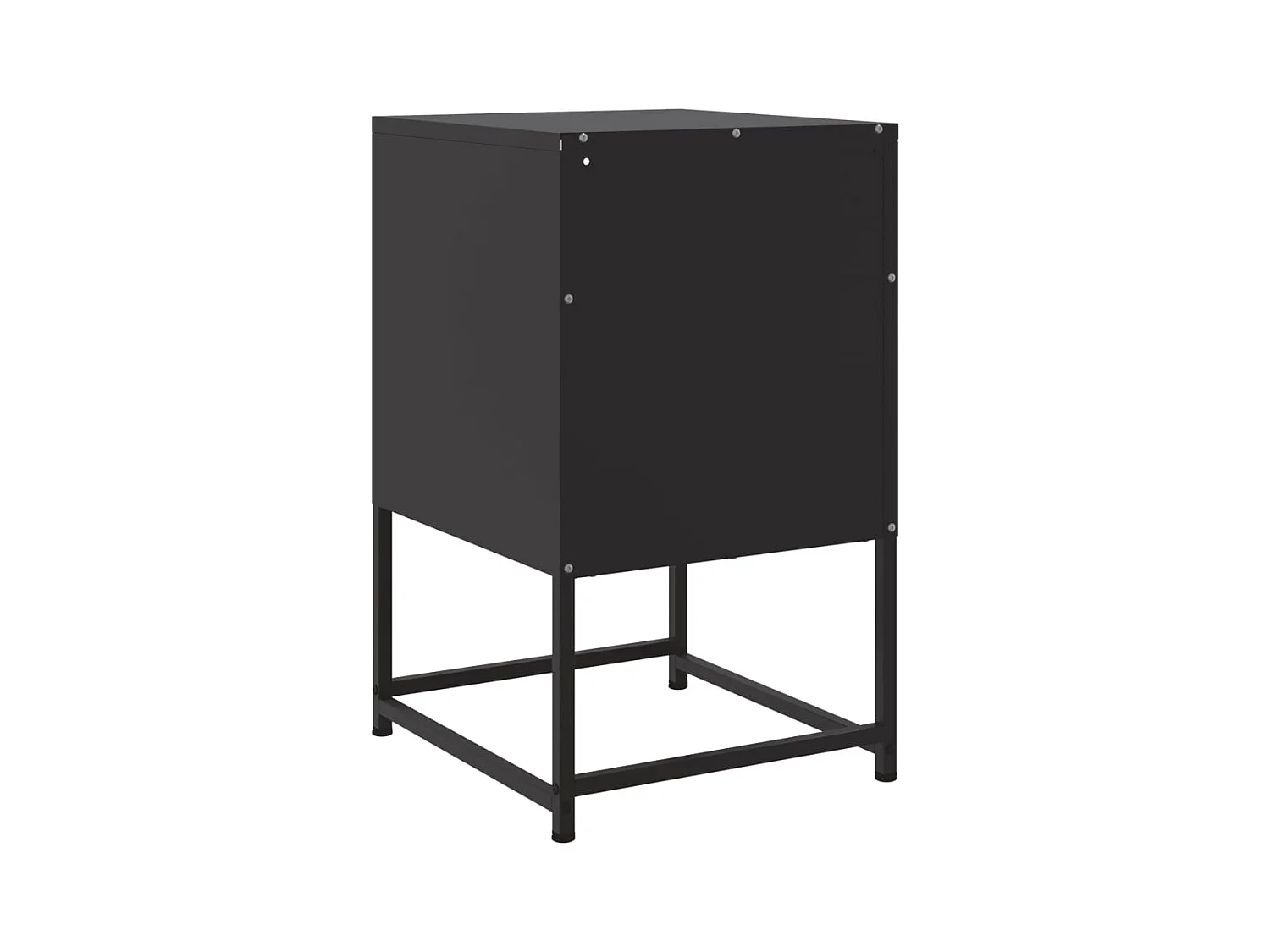 Mesitas de noche | Mesilla de noche 2 uds acero negra 36x39x60,5 cm