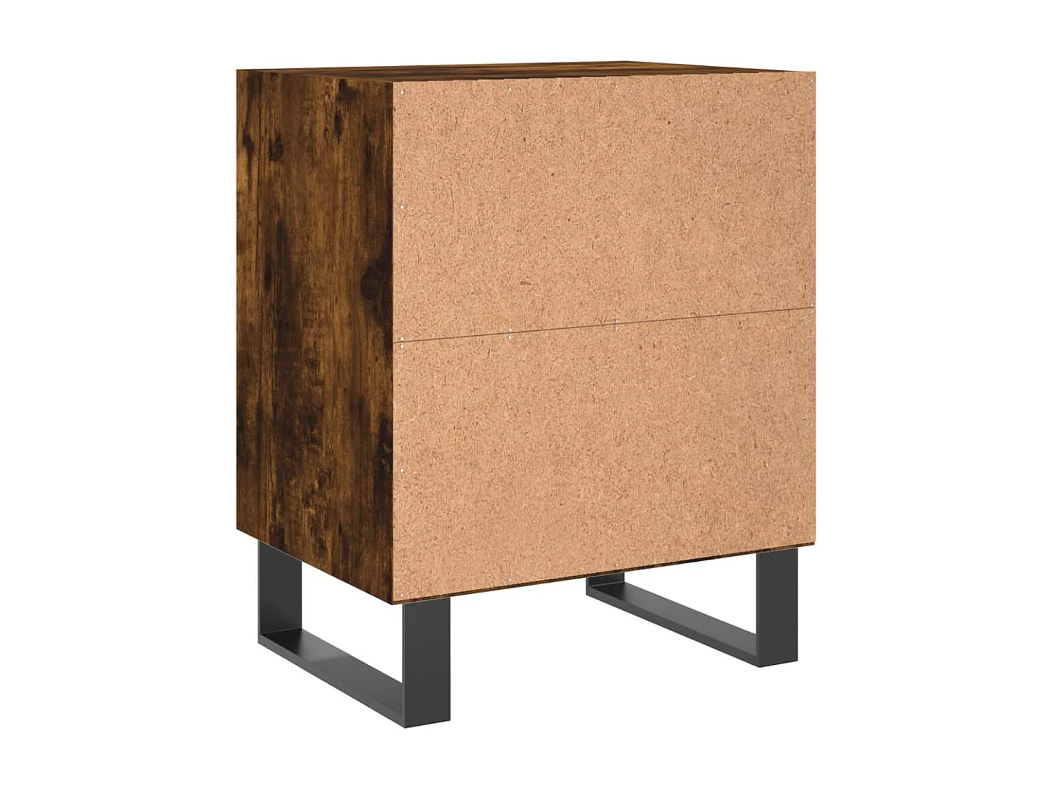 Mesita de noche | Mesilla de noche madera de ingeniería roble ahumado 40x30x50 cm