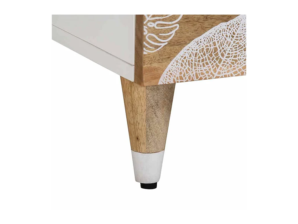 Mesita de noche | Mesilla de noche de madera maciza de mango 40x33,5x46 cm