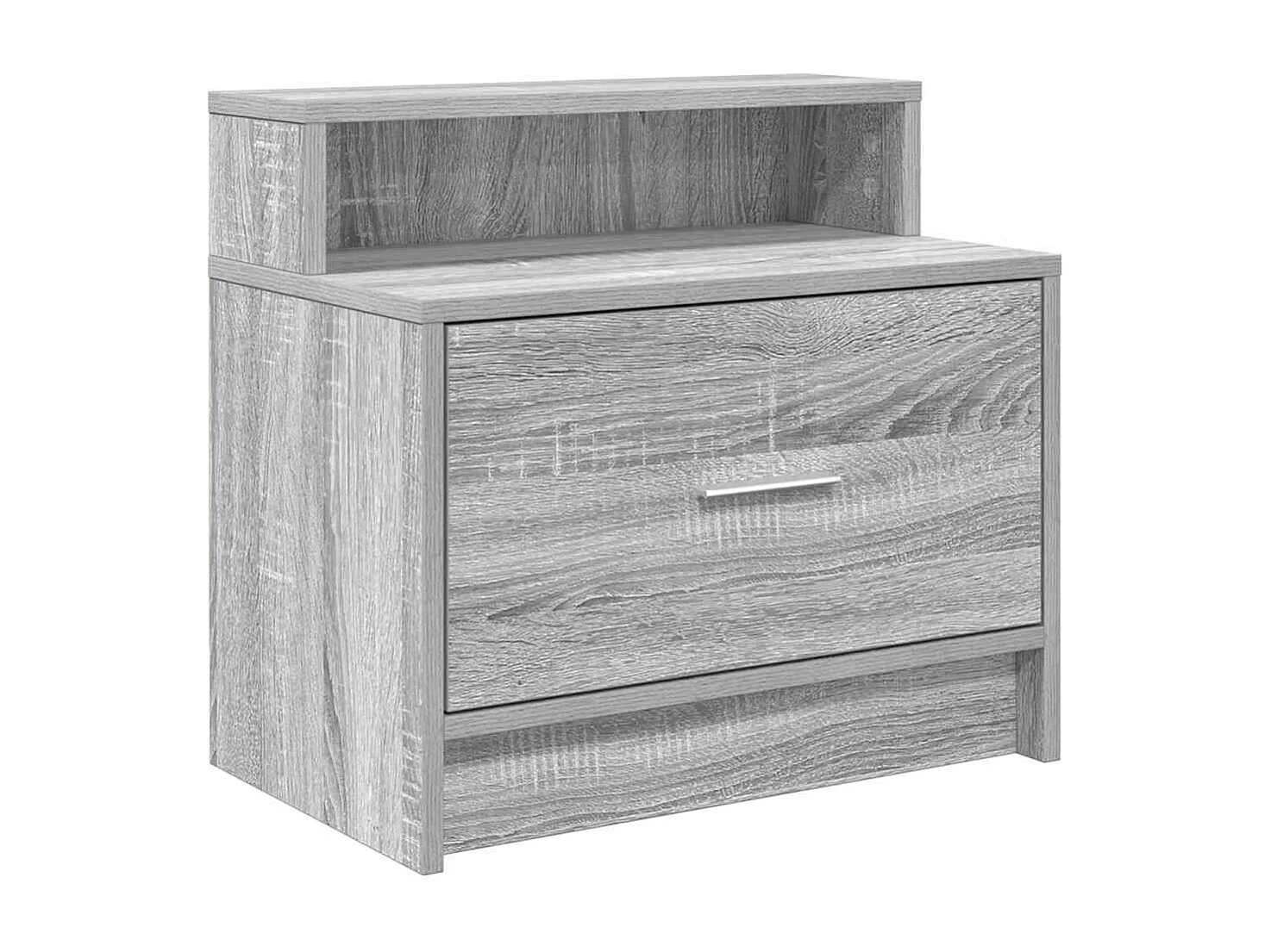 Mesillas de noche | Mesita de noche con cajón 2 uds gris sonoma 51x31x47 cm