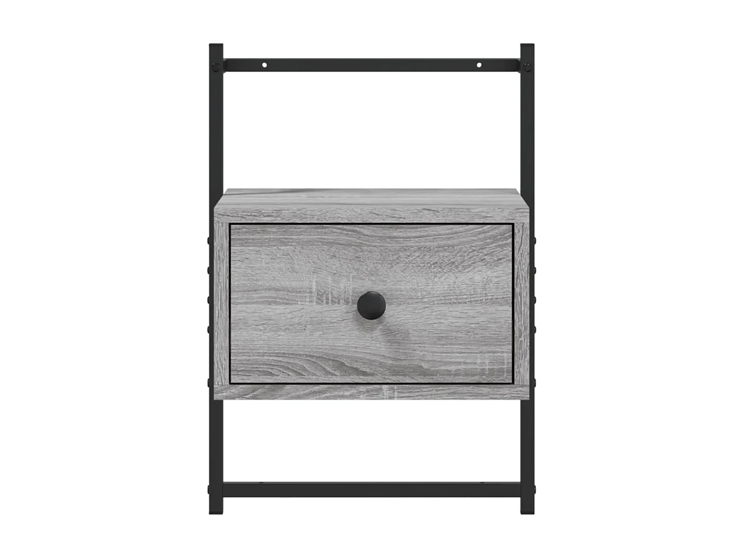 Mesita de noche | Mesilla de noche de pared gris Sonoma 35x30x51 cm