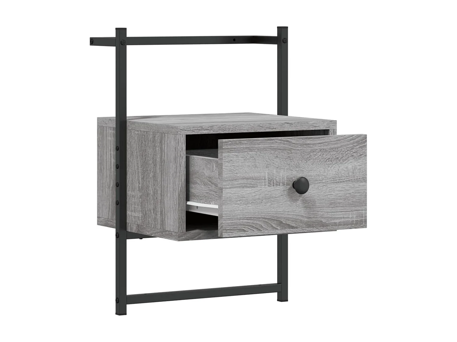 Nachttisch hängend | Wand-Nachttisch Grau Sonoma 35x30x51 cm Holzwerkstoff SHL55906