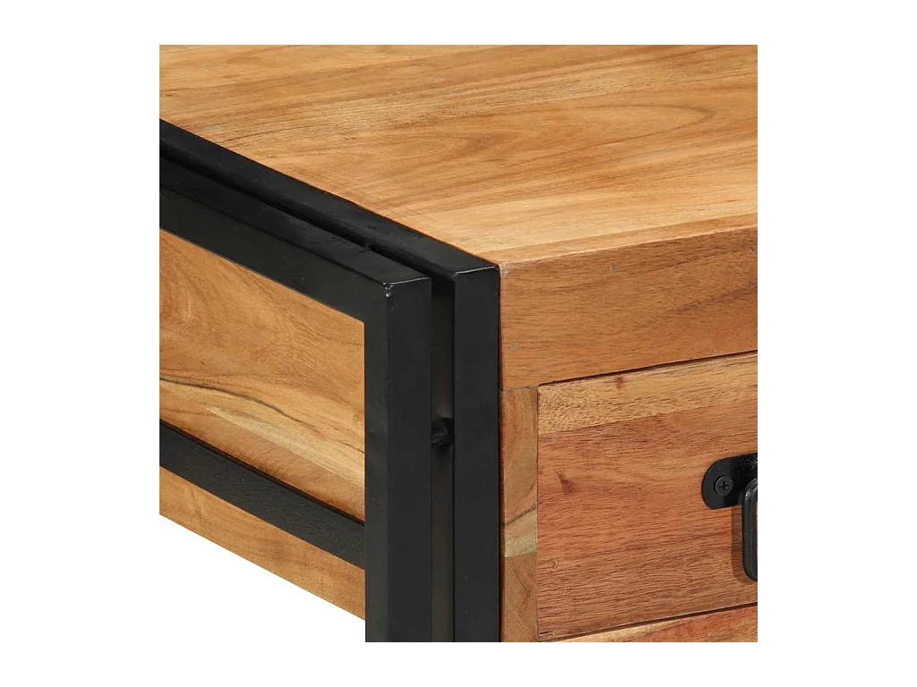 Mesita de Noche | Armario de Noche Marrón 40x40x50 cm madera maciza de acacia