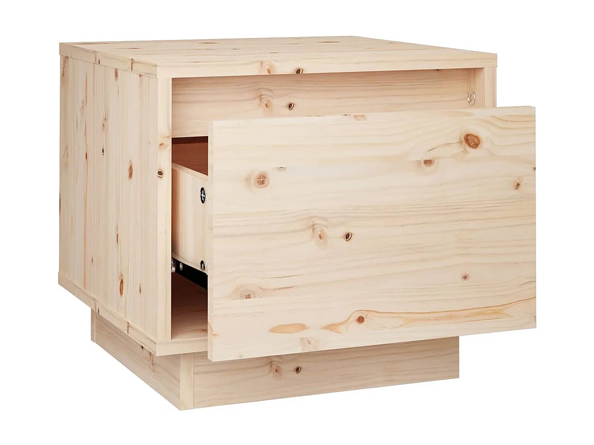 Tables de chevet lot de 2 avec Tiroirs 35x34x32 cm Bois de pin solide