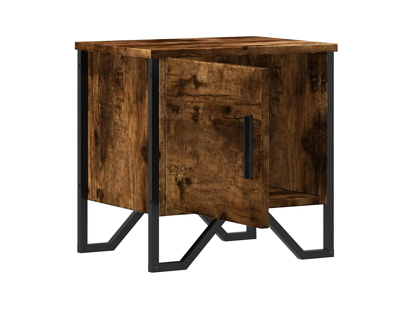 Mesitas de noche | Mesilla de noche 2 uds madera ingeniería roble ahumado 40x30x40 cm