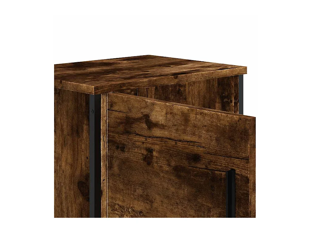 Mesitas de noche | Mesilla de noche 2 uds madera ingeniería roble ahumado 40x30x40 cm