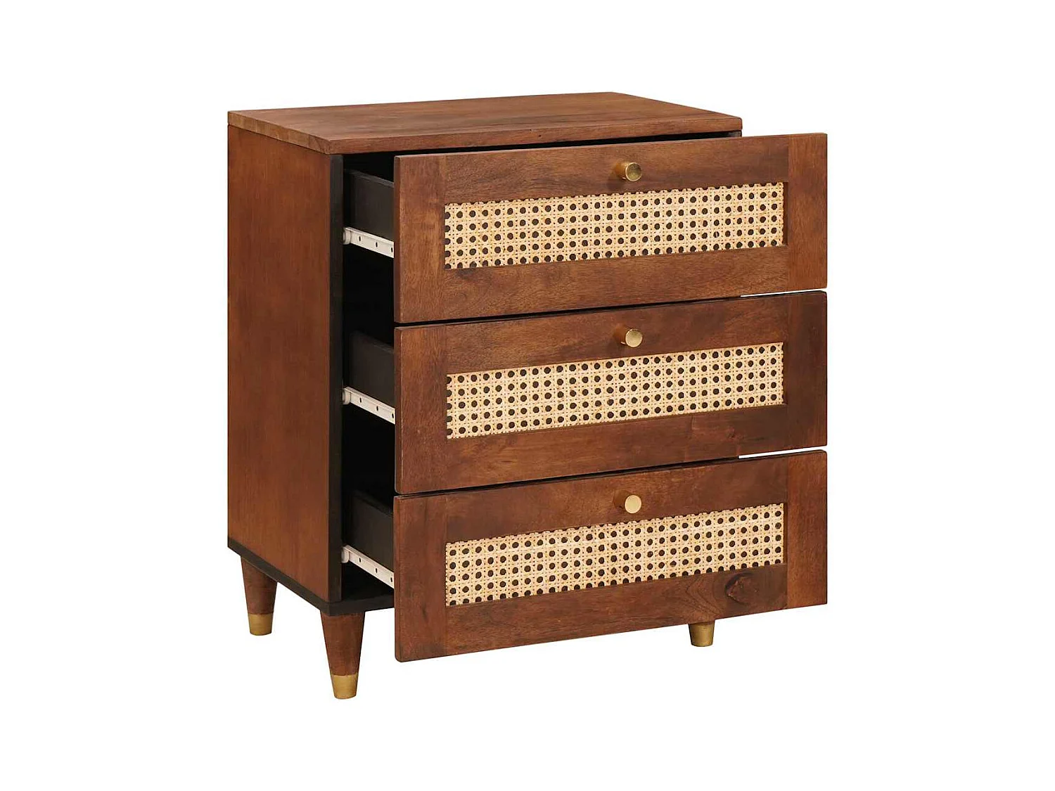 Mesas de noche | Mesa auxiliar | Mesita de noche Marrón 50x33x60 cm