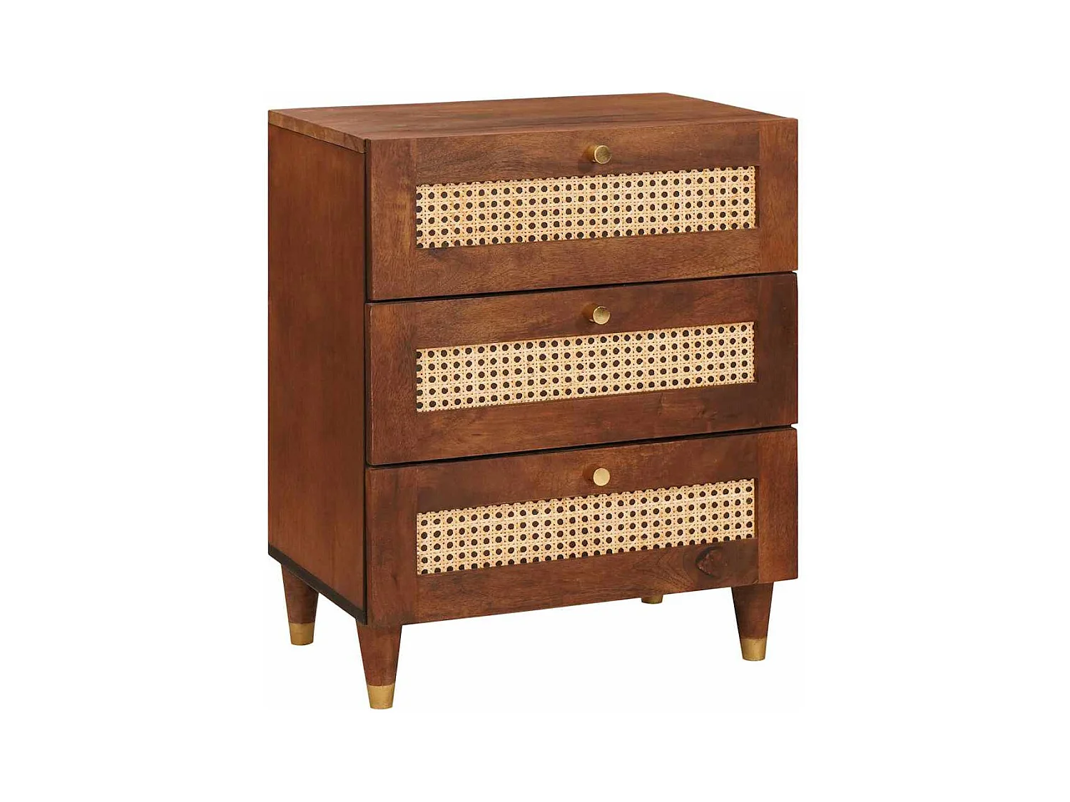 Mesas de noche | Mesa auxiliar | Mesita de noche Marrón 50x33x60 cm