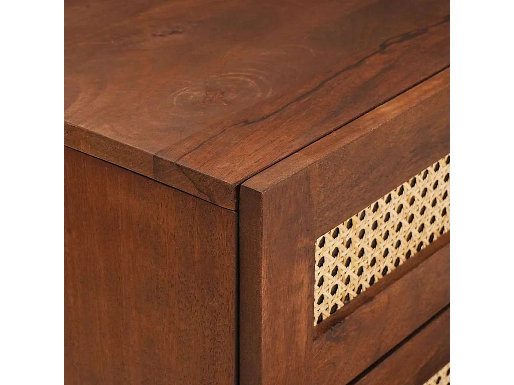 Nachttisch-Beistelltisch Braun 50 x 33 x 60 cm Massivholz Mango SHL11050