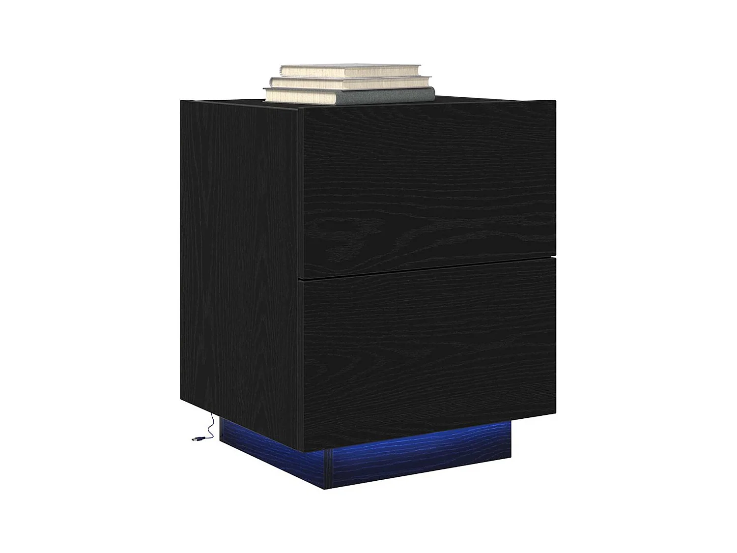 Table de chevet-Table d'appoint Chêne noir 45x40x55 cm Bois d'ingénierie