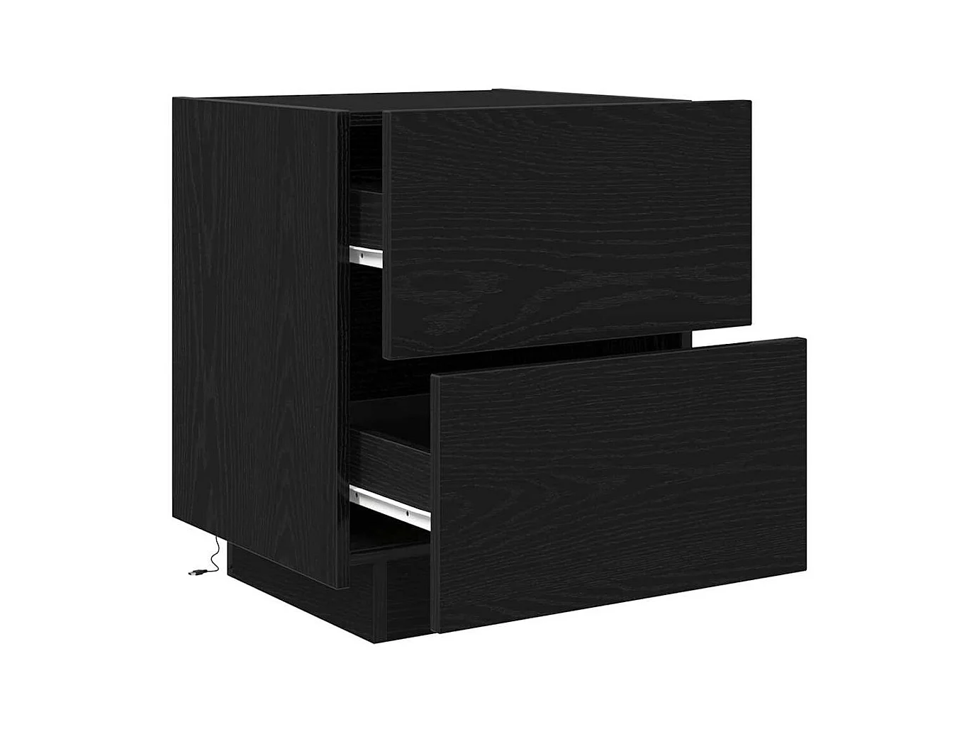 Table de chevet-Table d'appoint Chêne noir 45x40x55 cm Bois d'ingénierie