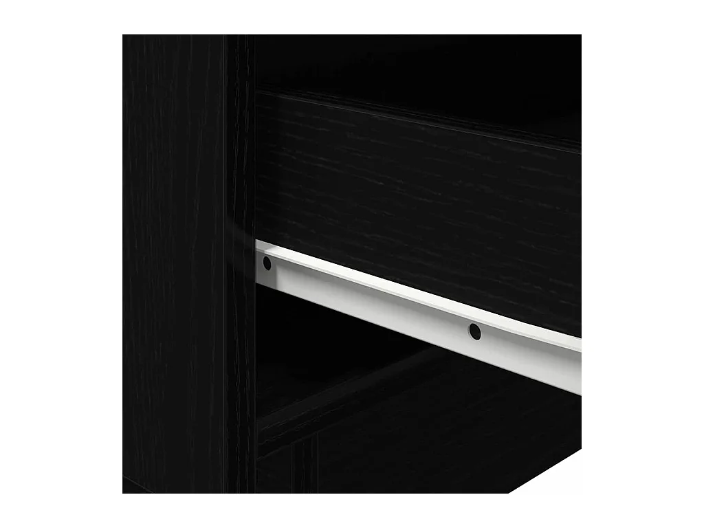 Mesita de Noche | Armario de Noche | Mesilla de noche con cajón Roble negro