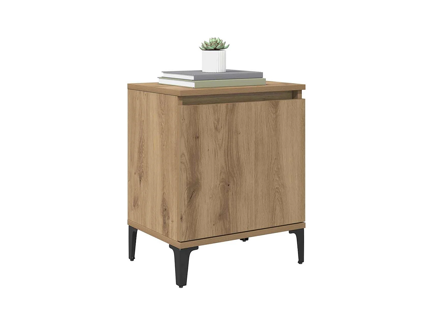 Mesita de Noche | Armario de Noche | Mesa auxiliar Roble artisan 40x30x50 cm