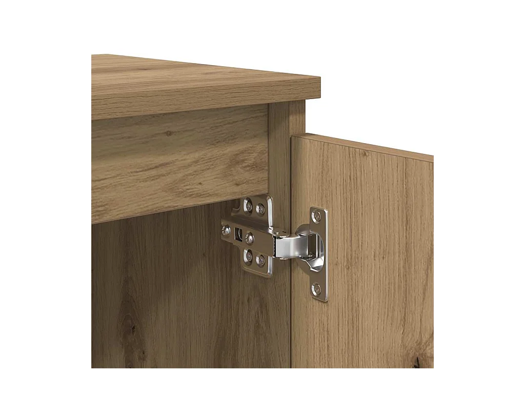 Mesita de Noche | Armario de Noche | Mesa auxiliar Roble artisan 40x30x50 cm