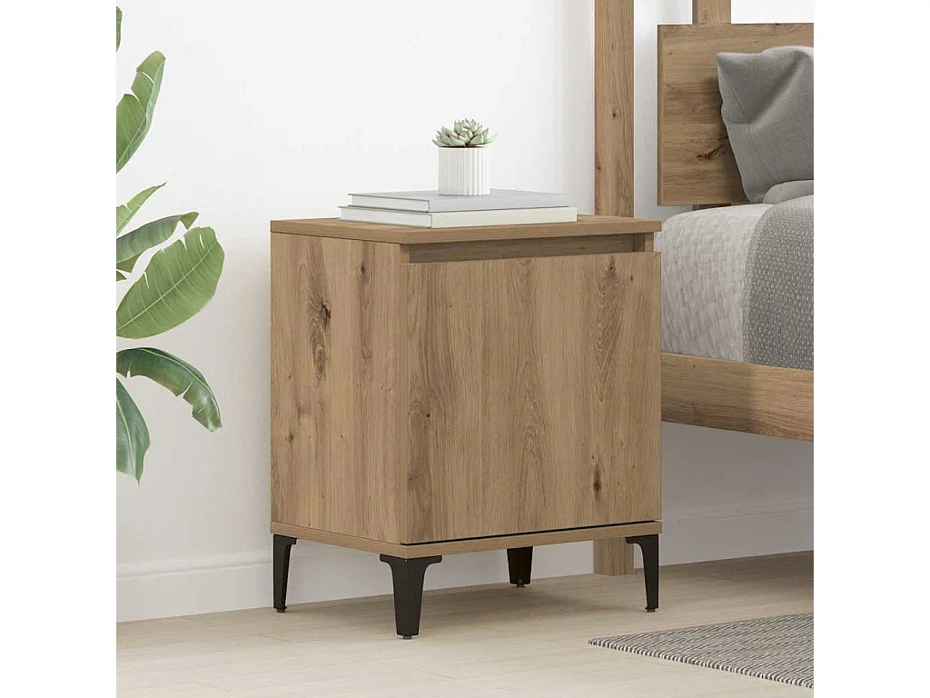 Nachttisch-Beistelltisch Artisan-Eiche 40 x 30 x 50 cm Holzwerkstoff SHL33138