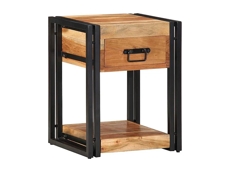 Mesita de Noche | Armario de Noche 2 uds con cajón Marrón 40x35x50 cm