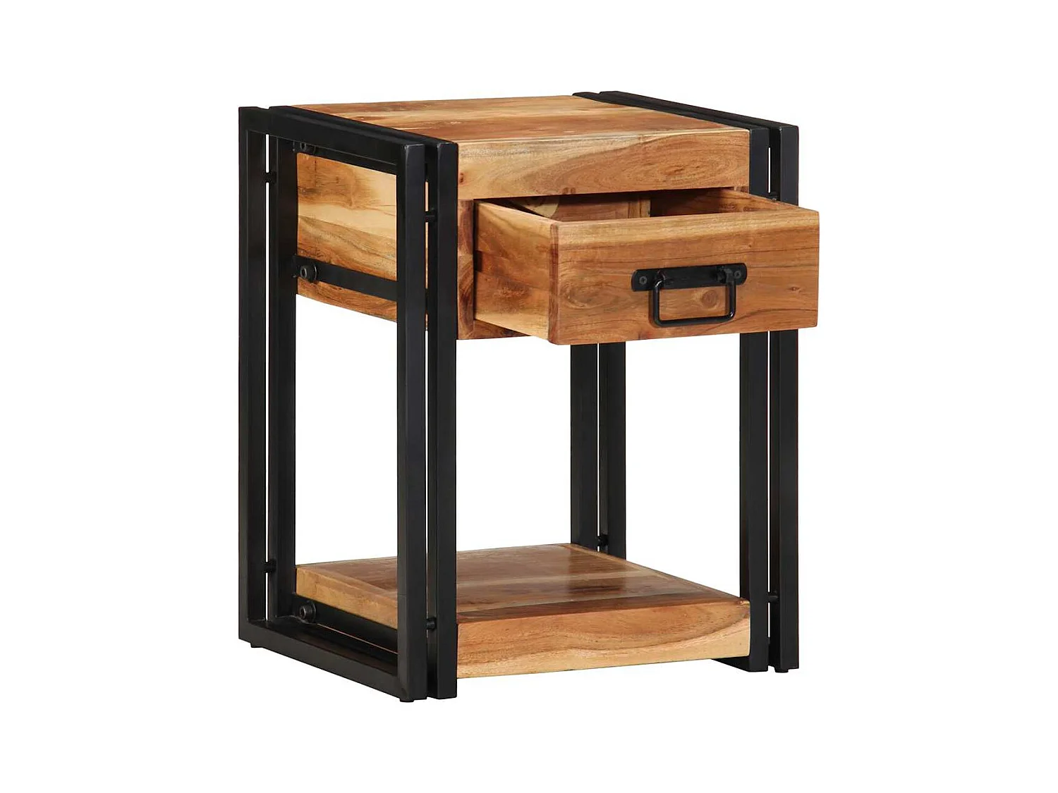 Mesita de Noche | Armario de Noche 2 uds con cajón Marrón 40x35x50 cm