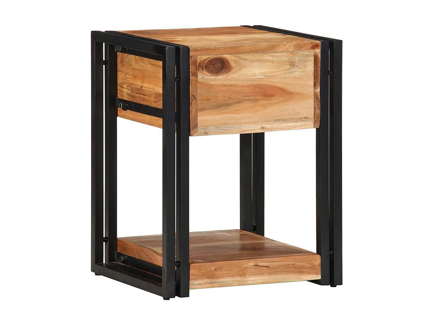 Mesita de Noche | Armario de Noche 2 uds con cajón Marrón 40x35x50 cm