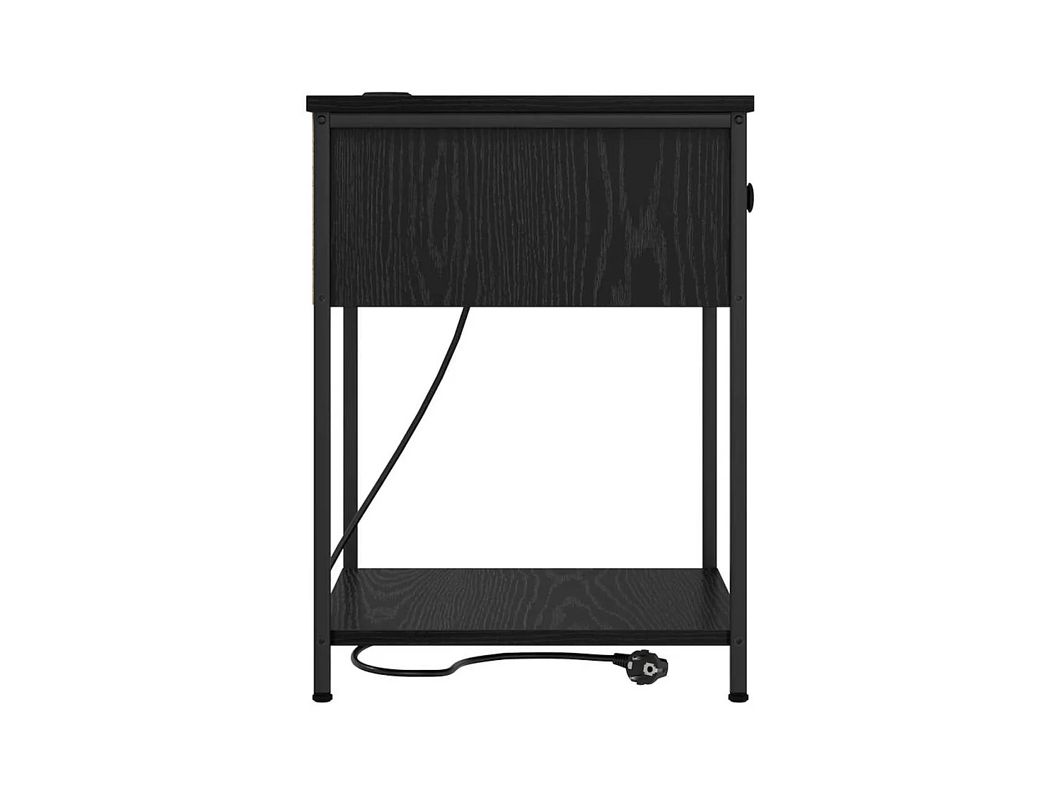 Mesita de Noche | Armario de Noche | Mesilla de noche con cajón Roble negro 42x41x56 cm