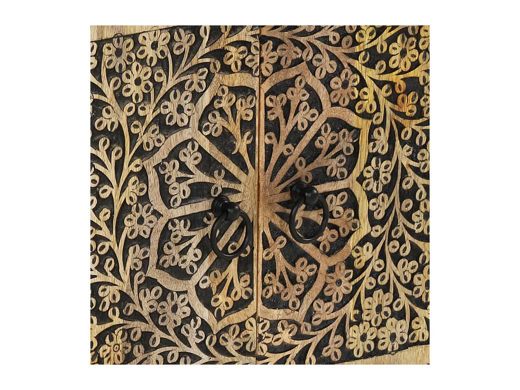 Table de chevet-Table d'appoint 50x33x60 cm bois de manguier massif