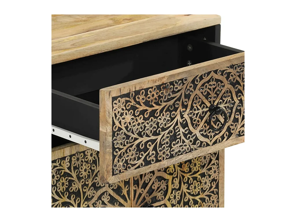 Table de chevet-Table d'appoint 50x33x60 cm bois de manguier massif