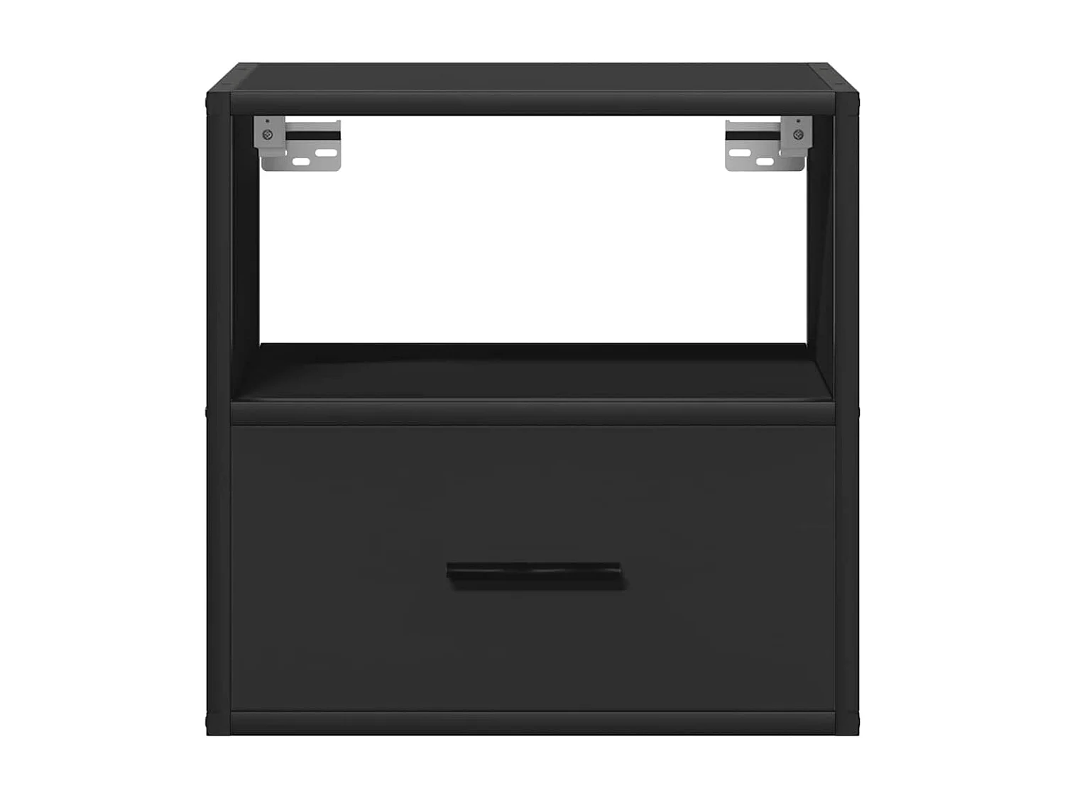 Nachttisch hängend 2er Set | Wand-Nachttische Schwarz 40x31x39,5 cm SHL32379