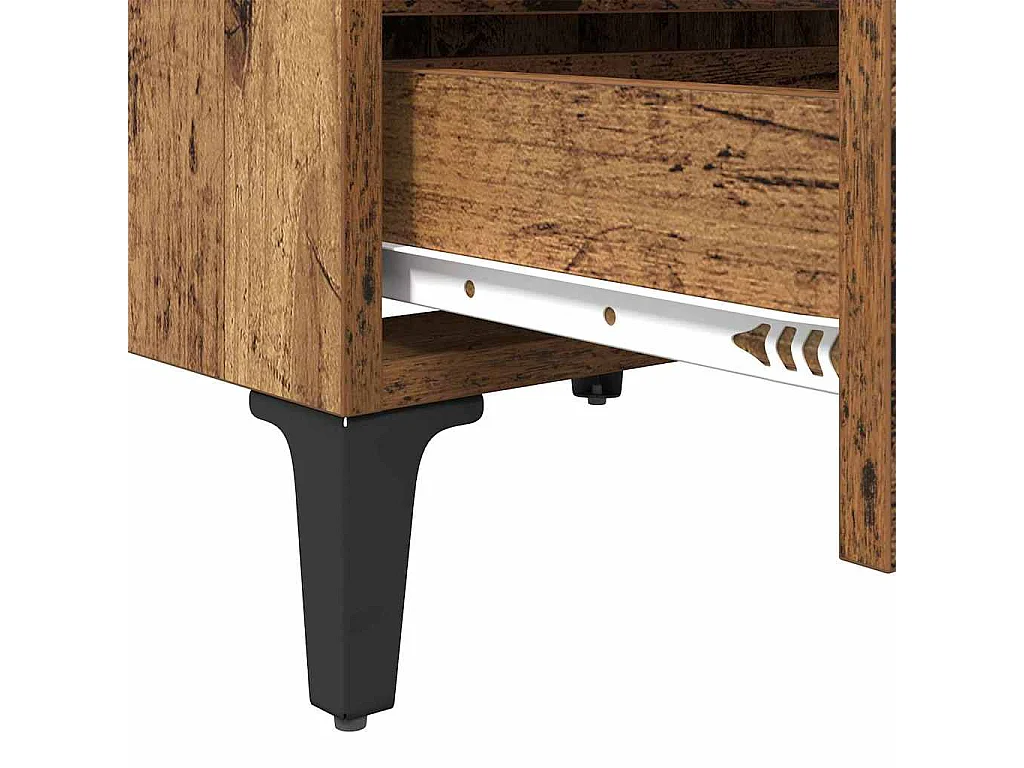 Mesita de Noche | Mesa auxiliar | Armario de Noche 2 uds. Madera vieja 40x35x50 cm