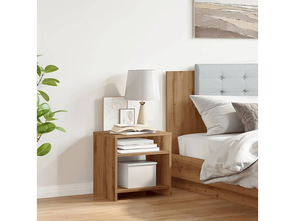 Nachttisch-Beistelltisch Artisan-Eiche 40x30x40 cm Holzwerkstoff SHL61396