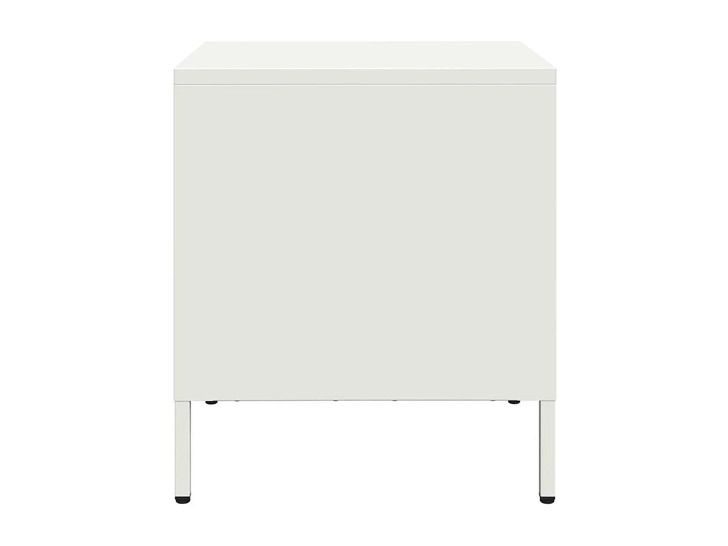Mesita de noche | Mesilla de noche acero blanco 35x39x43,5 cm