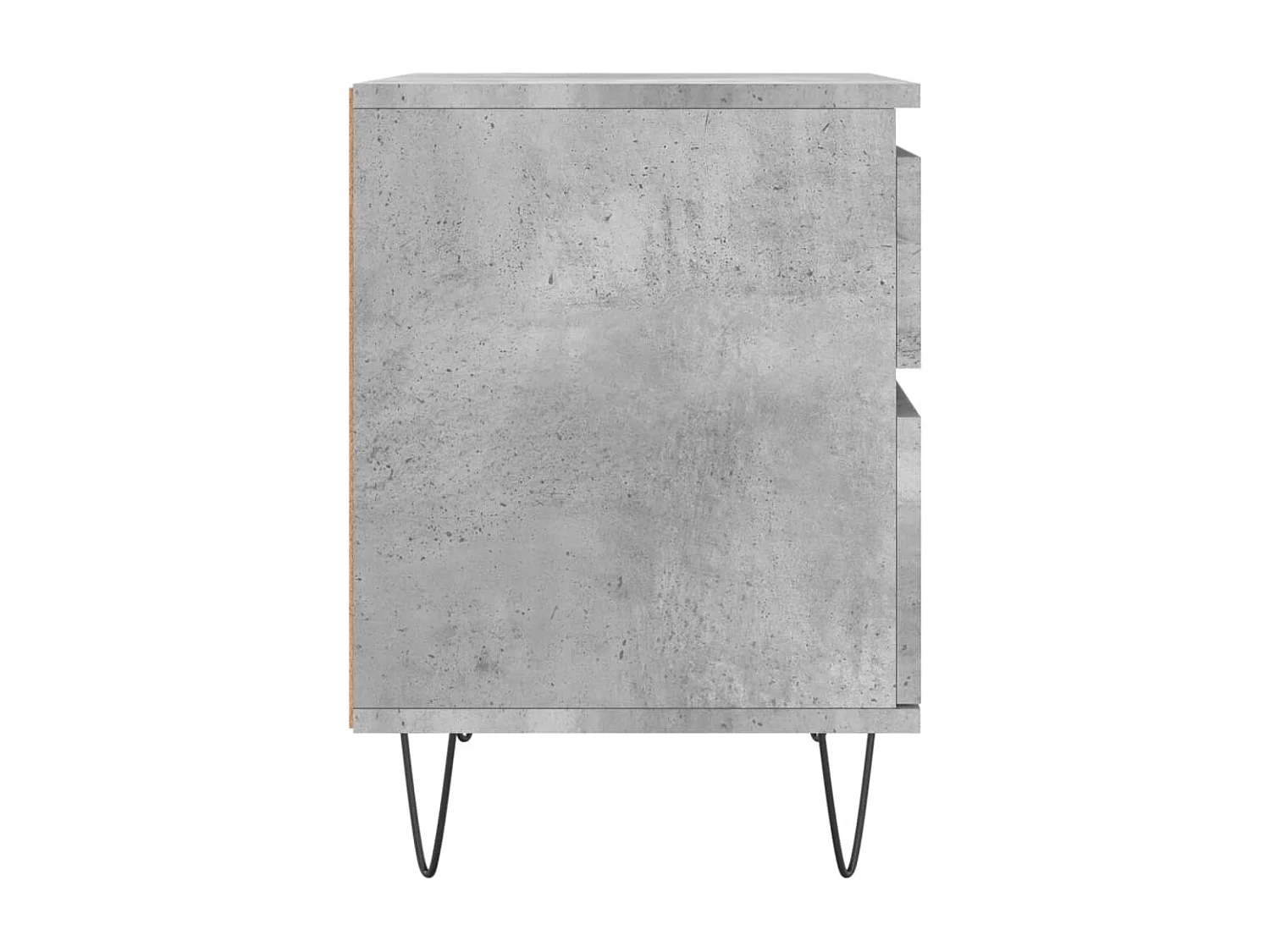 Lot de 2 Tables de chevet avec tiroirs gris béton 40x35x50 cm bois d’ingénierie