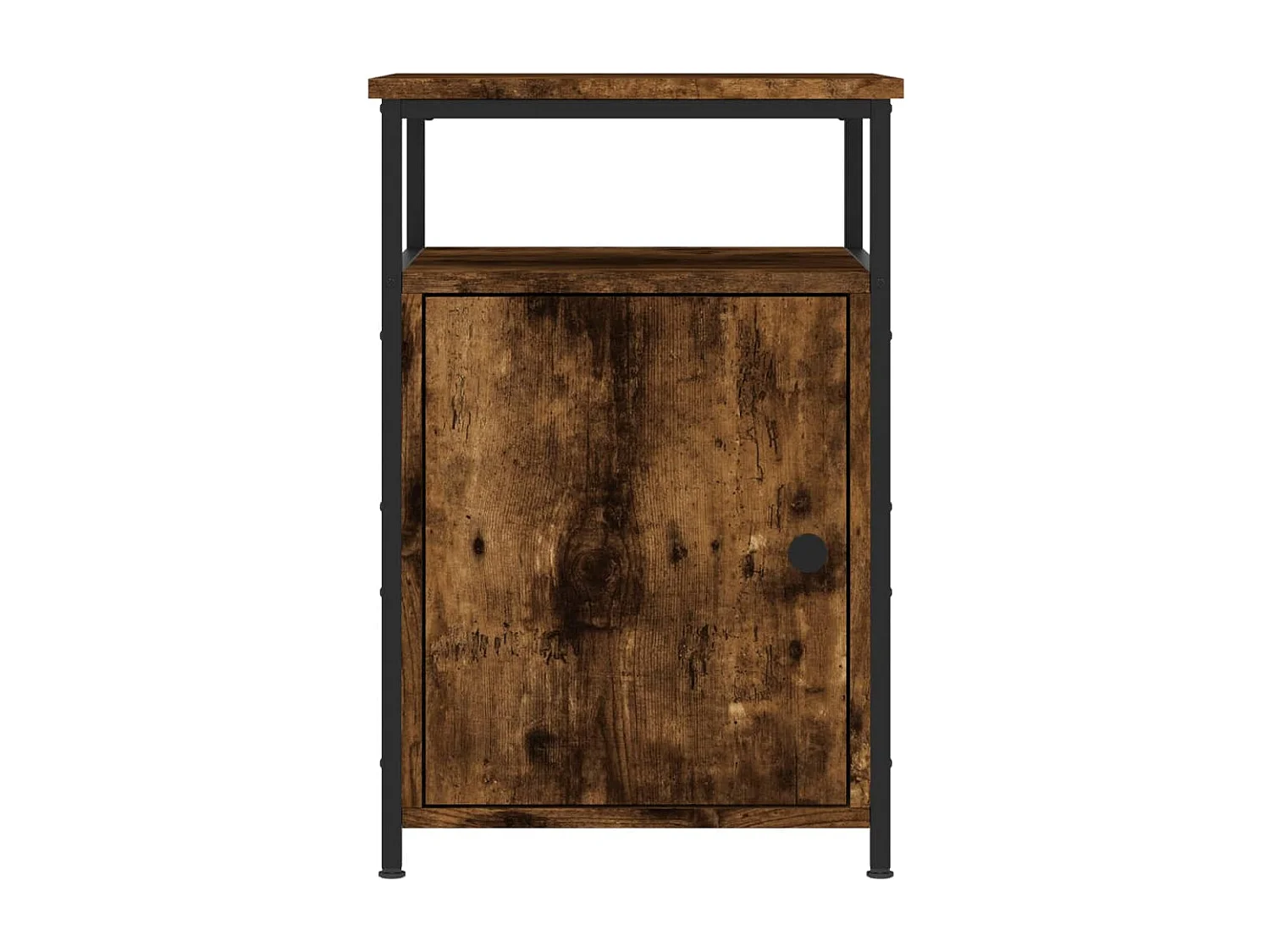 Mesita de noche | Mesilla de noche madera contrachapada roble ahumado 40x42x60 cm