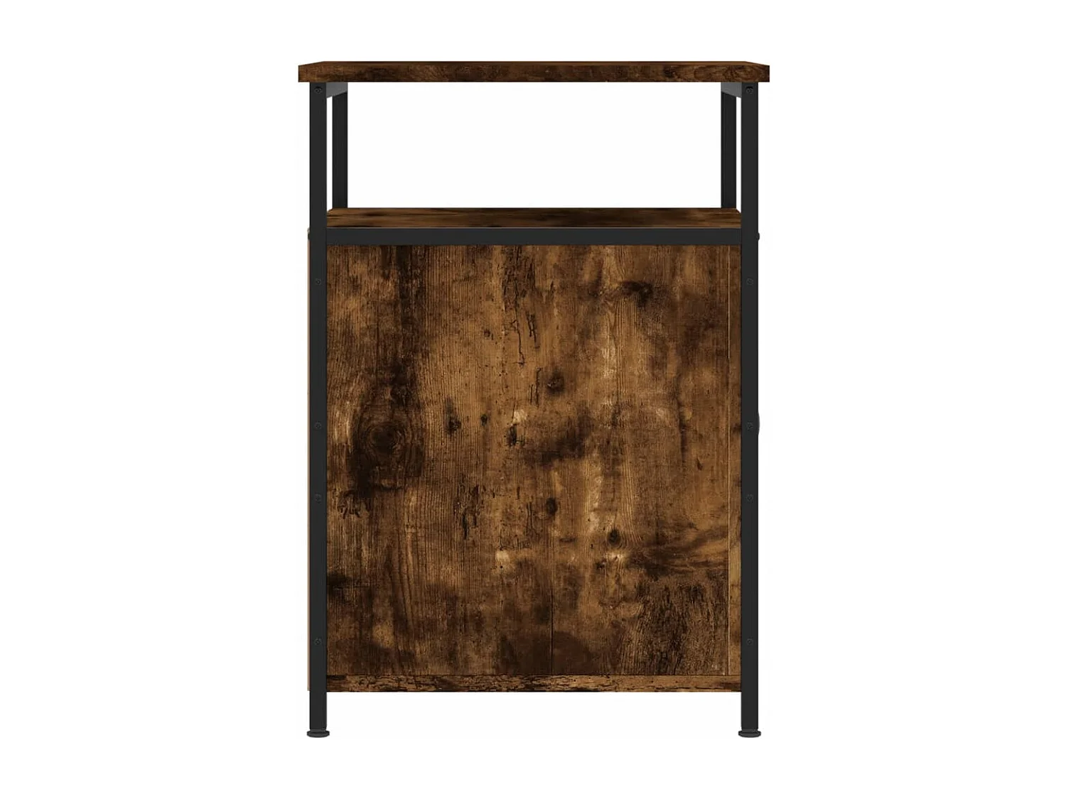 Mesita de noche | Mesilla de noche madera contrachapada roble ahumado 40x42x60 cm