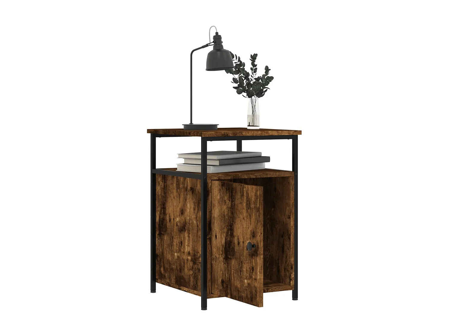 Nachttisch-Beistelltisch Räuchereiche 40x42x60 cm Holzwerkstoff SHL84320