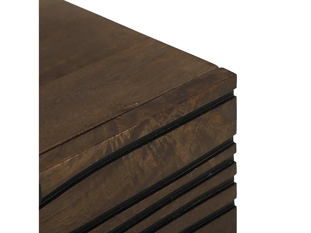 Mesita de Noche | Armario de Noche Nogal 50x33x60 cm madera maciza de mango