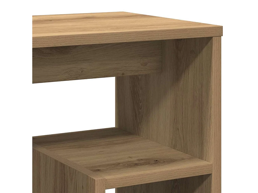 Table de chevet-Table d'appoint chêne artisanal 40x30x40 cm bois d'ingénierie