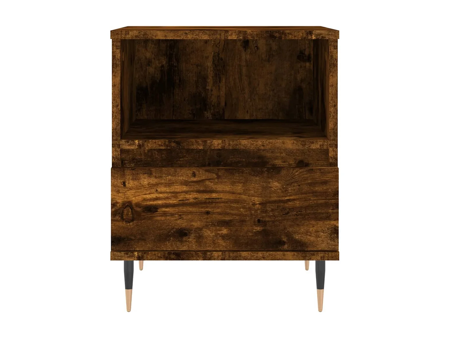 Mesitas de noche | Mesilla de noche 2 uds madera ingeniería roble ahumado 40x35x50 cm