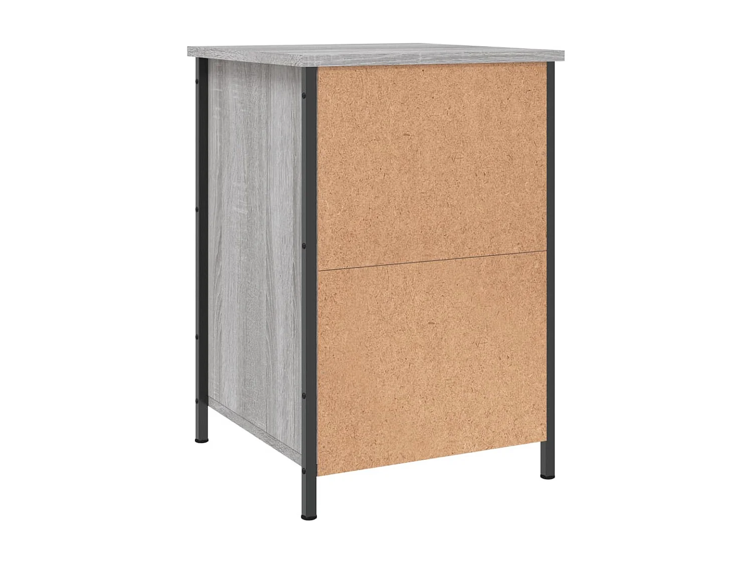 Mesita de noche | Mesilla de noche madera contrachapada gris Sonoma 40x42x60 cm