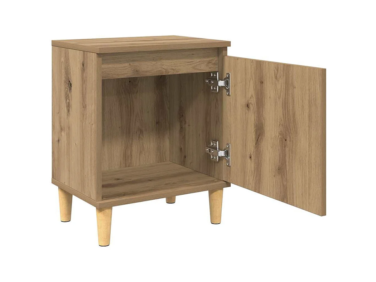 Mesita de Noche | Armario de Noche | Mesa auxiliar Roble artisan 40x30x50 cm