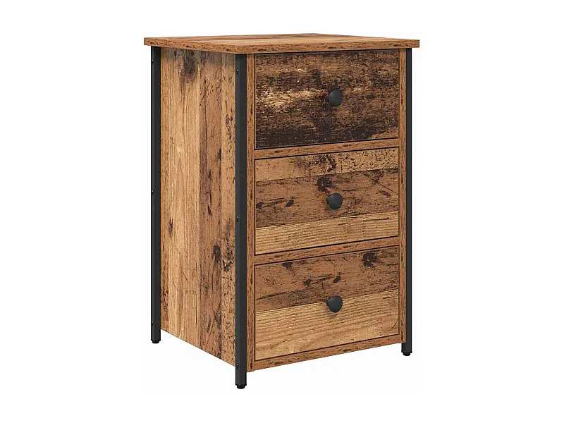 Mesita de Noche | Armario de Noche | Mesilla de noche con cajón Madera vieja