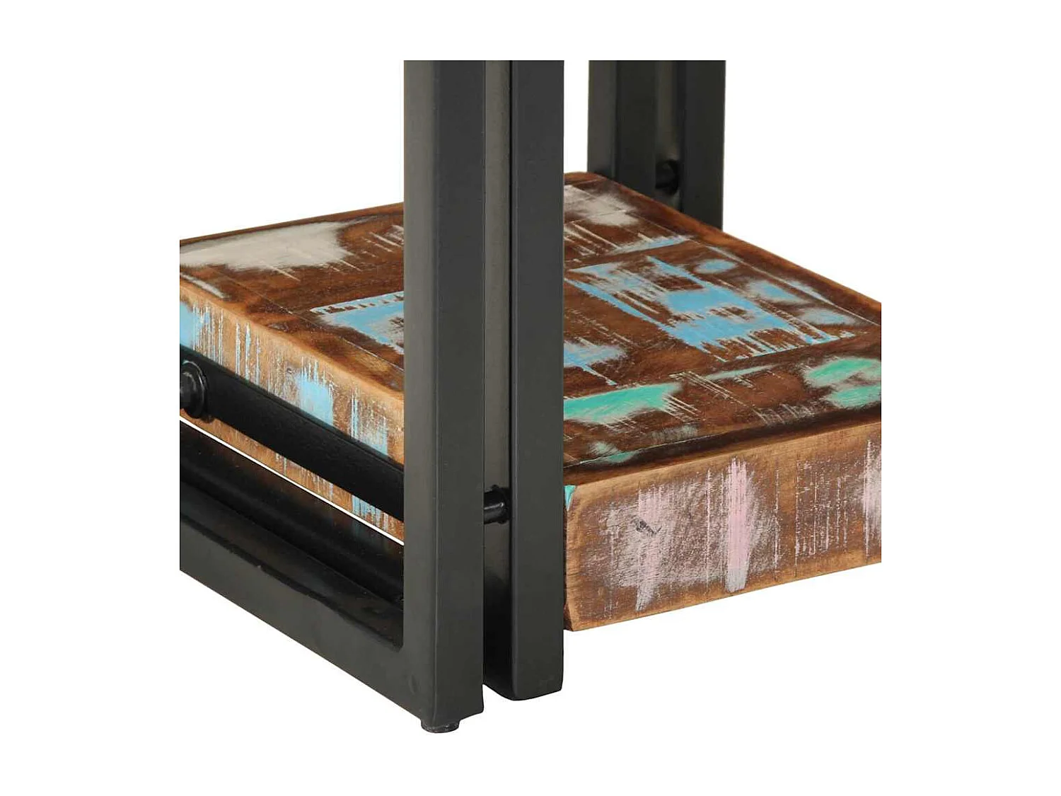 Table de chevet-Table de Nuit 30x30x40 cm bois de récupération massif