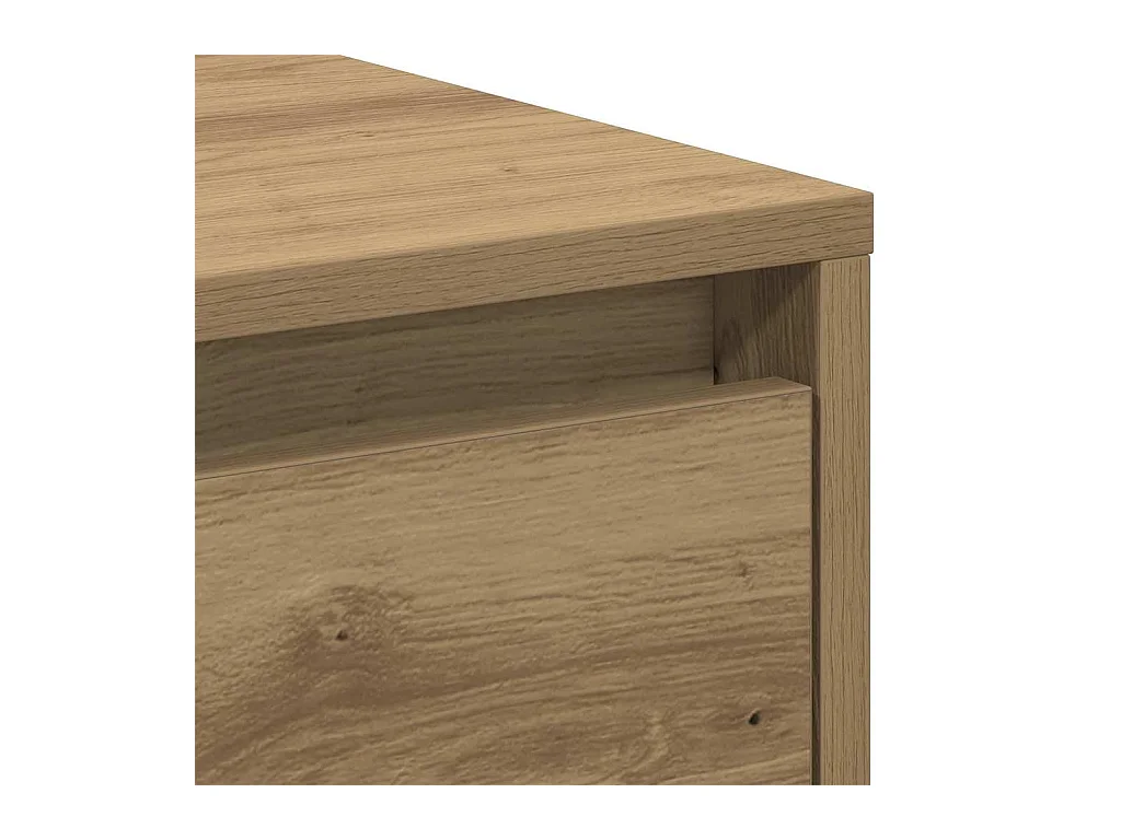 Table de nuit avec tiroir 2 pcs chêne artisanal 45x34x44 cm