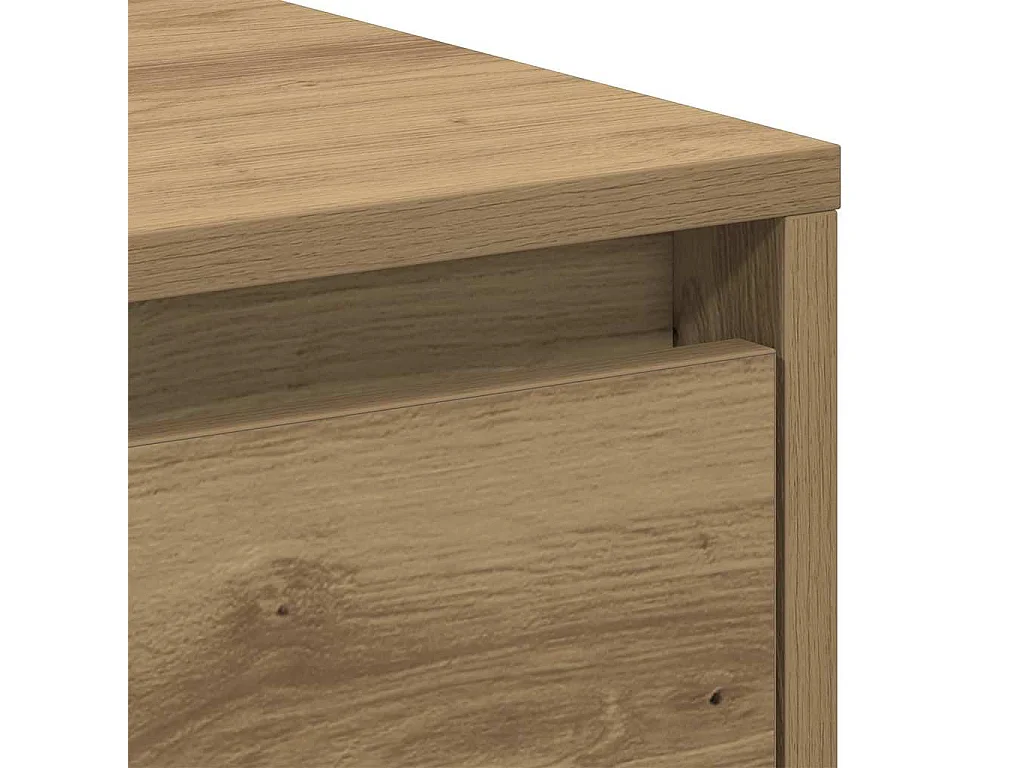 Mesita de noche | Mesilla de noche con cajón 2 uds. Roble artisan 45x34x44 cm